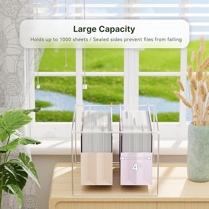 XINGIA Extra Capacity Hanging File Folders Legal Size, Heavy Duty 4 Inch File Folders with Tabs,6 Pack Pastel Wheat Straw Filing Folders for File Cabinet,Expandable File Organizer for School Office