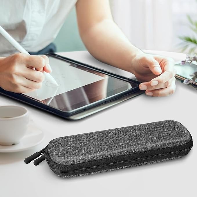 Fintie Holder Case for Apple Pencil Pro, Apple Pencil (USB-C / 1st / 2nd Generation), PU Leather Carrying Bag Sleeve Compatible with Pen, USB Cable, Samsung Stylus, Gray