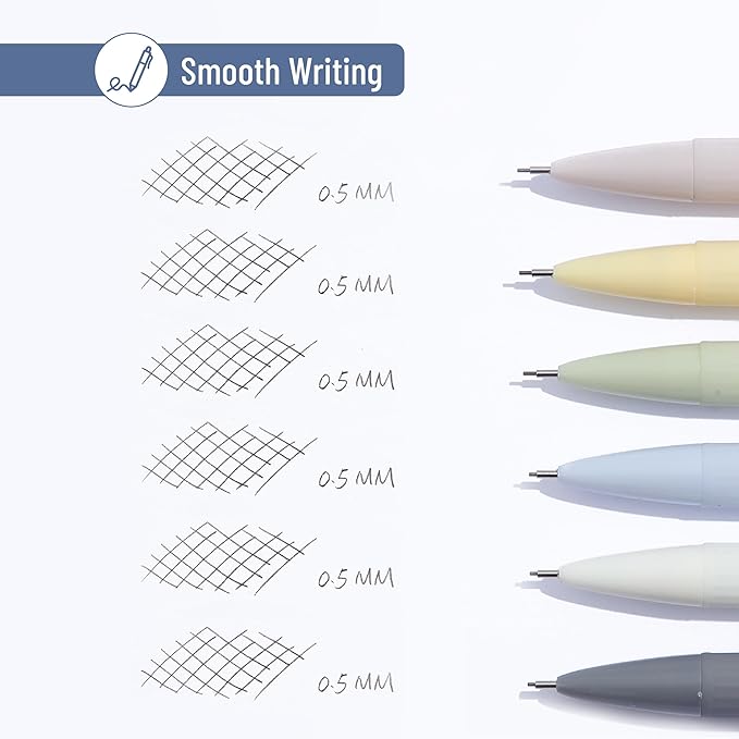 Mr. Pen- 0.5mm Mechanical Pencil Set, 6 Pack, Macaron Pastel, Cute Mechanical Pencils 0.5mm, Lead Pencils 0.5