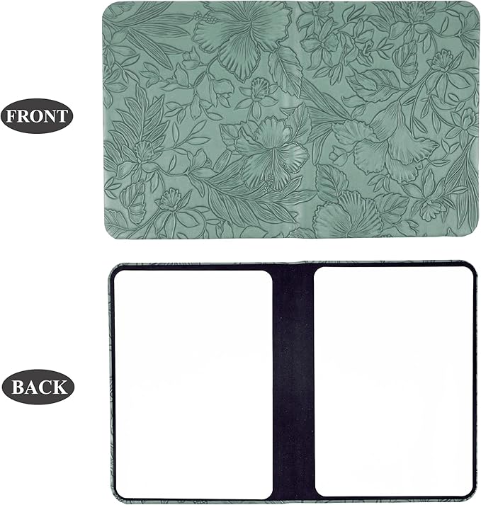 Portable Small White Board Dry Erase Board, Reusable 9.5 * 6.6in Notebook Memo, Office Home Supplies Desk Accessories(1-Carved Green)