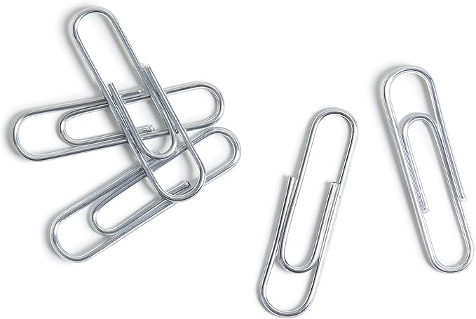 U Brands Paper Clips, Medium, Silver, 1000 Count