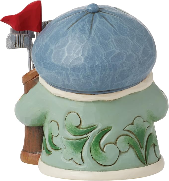 Enesco Jim Shore Heartwood Creek Athletes Golf Hole in One Gnome Mini Figurine- Resin Hand Painted Crafted Collectible Decorative Golfer Figurines Home Decor Sculpture Shelf Desk Statue Gift, 4 Inch