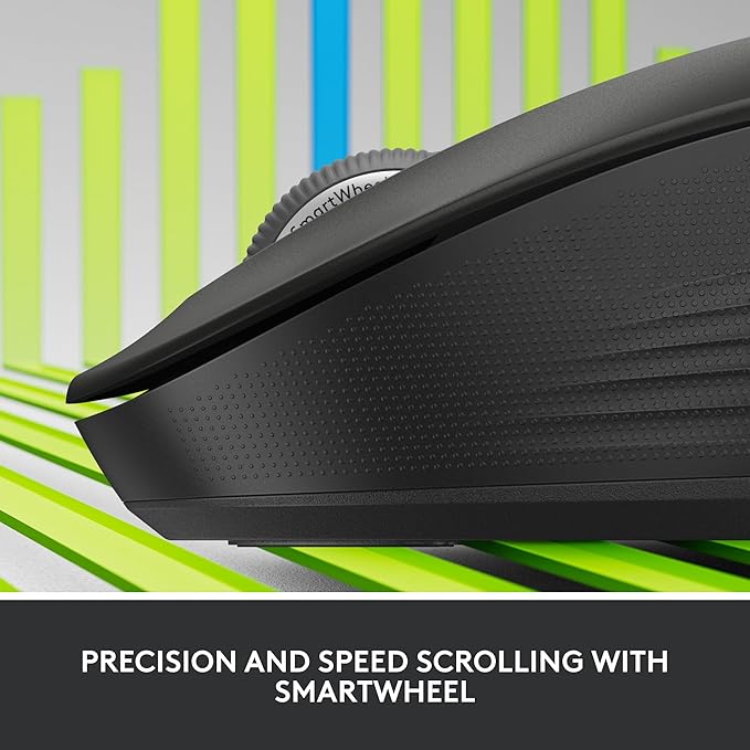 Logitech Signature M550 Wireless Mouse - for Small to Medium Sized Hands, 2-Year Battery, Silent Clicks, Bluetooth, Multi-Device Compatibility - Black