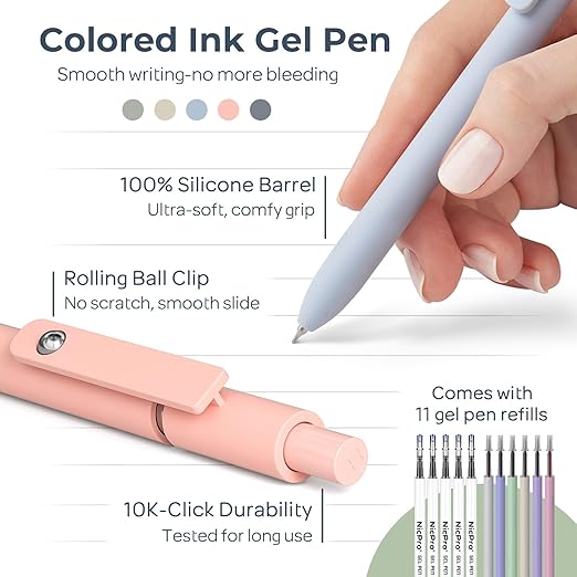 Nicpro 76PCS Bible Study Supplies Journaling Kit for Women, Bible Journal Set, Christian Gifts, Cute Spiral Notebook Stationary Set with Pen Case, Pastel Highlighter & Gel Pens No Bleed, Sticky Notes