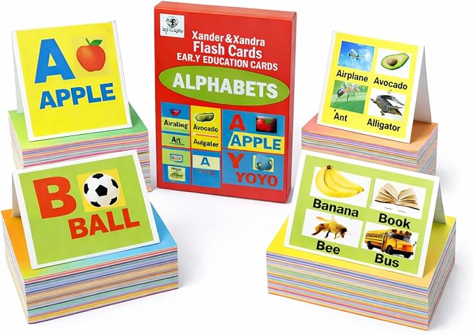 Alphabet Flash Cards for Toddlers | Award-Winning | ABC Flashcards for Baby & Kids|ABC Cards Kindergarten || Large A-Z Learning Letter Animal Color Flashcard for Ages 1-6