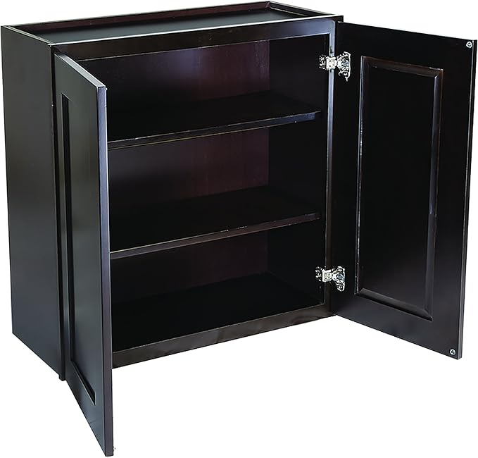 Design House Brookings Shaker Unassembled Wall Kitchen Cabinet W2736, 27 W x 12 D x 36 H, Brown, Solid Wood, Design House, 543058