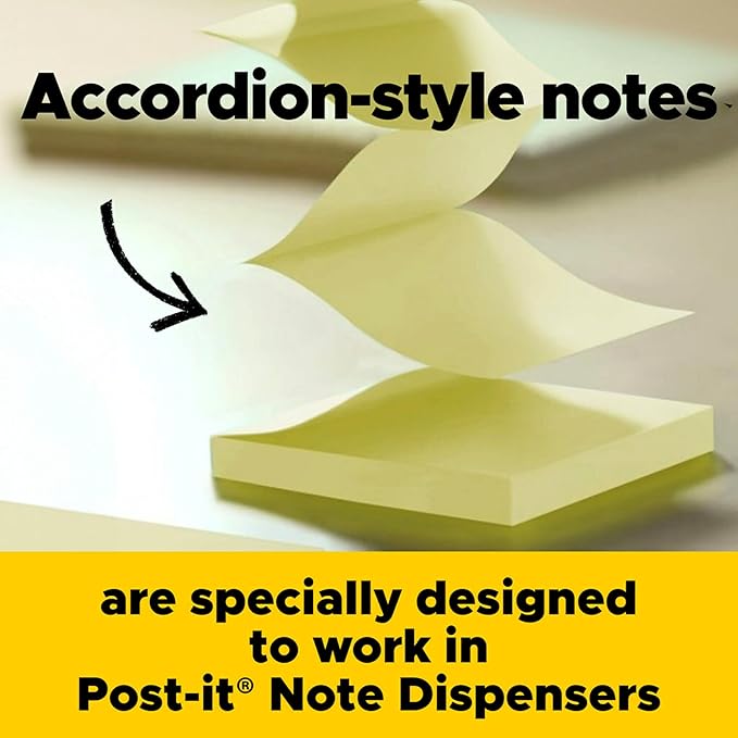 Post-it Pop-up Notes, 3x3 in, 5 Pads, America's #1 Favorite Sticky Notes, Assorted Colors, Clean Removal, Recyclable (3301-5AN)