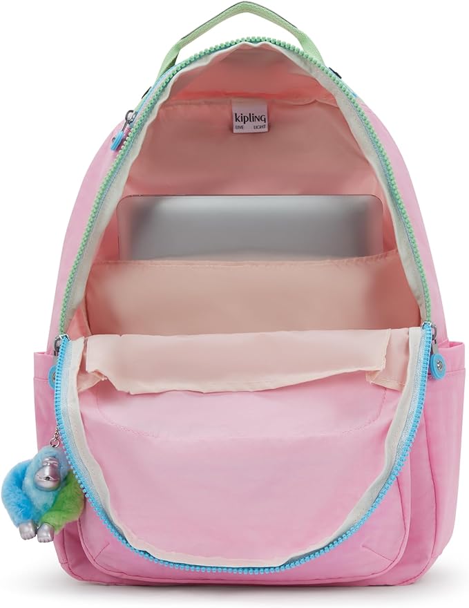 Kipling Women's Seoul Fc 15" Laptop Backpack, Durable, Roomy with Padded Shoulder Straps, Built-In Protective Sleeve