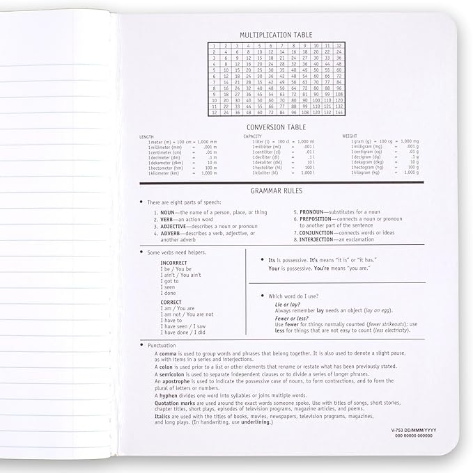Mead Composition Notebook, 12 Pack, Wide Ruled Paper, 7-1/2" x 9-3/4", 100 Sheets per Comp Book, Black Marble (72936)