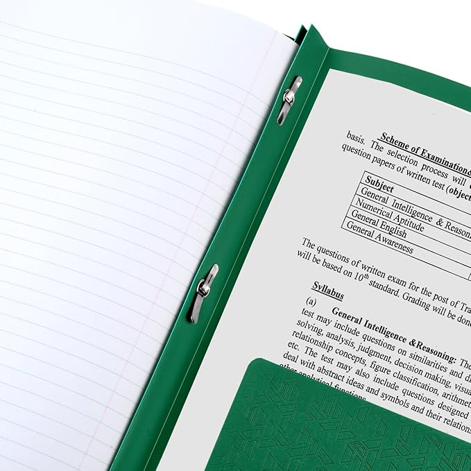 Five Star 2-Pocket Folder, 4 Pack, Plastic Folder with Stay-Put Tabs and Prong Fasteners, Holds 8-1/2" x 11" Paper, Black, Fire Red, Forest Green, Pacific Blue (38048)