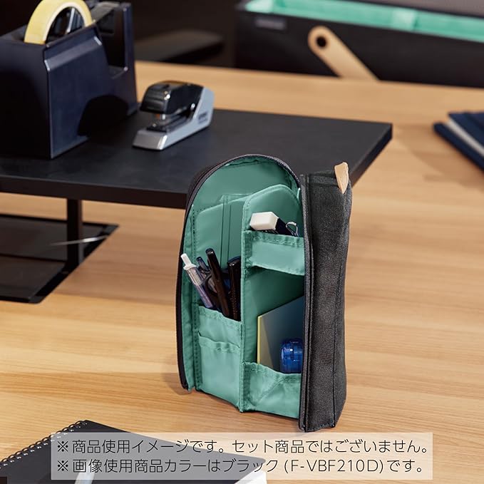 Kokuyo AMF-VBF210LM Pen Case, Pencil Case, Pen Holder, Neocritz Shelf, Warm Gray
