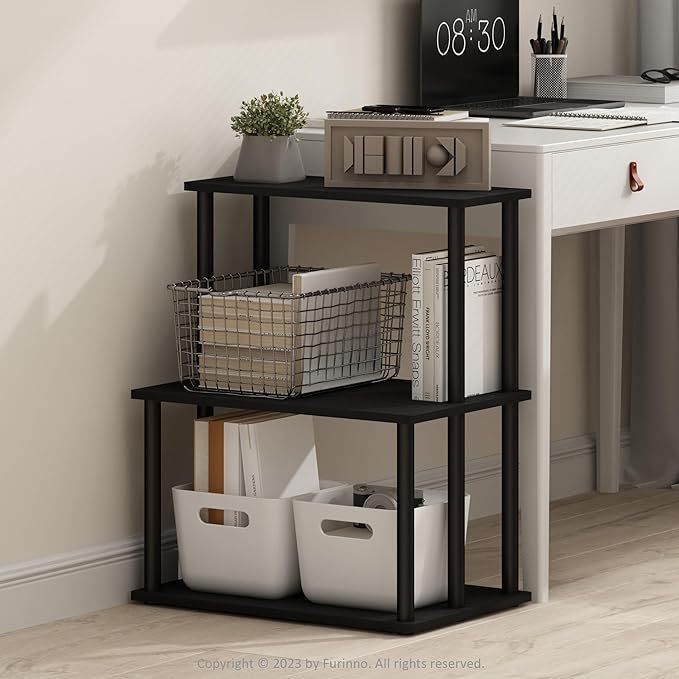 Furinno Turn-N-Tube 3-Tier Toolless Multipurpose Printer Stand Display Storage Shelf