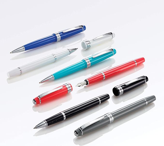 Cross Bailey Light Refillable Ballpoint Pen Presented in a Everyday Gift Box - Medium Point, Black Ink, Glossy Black