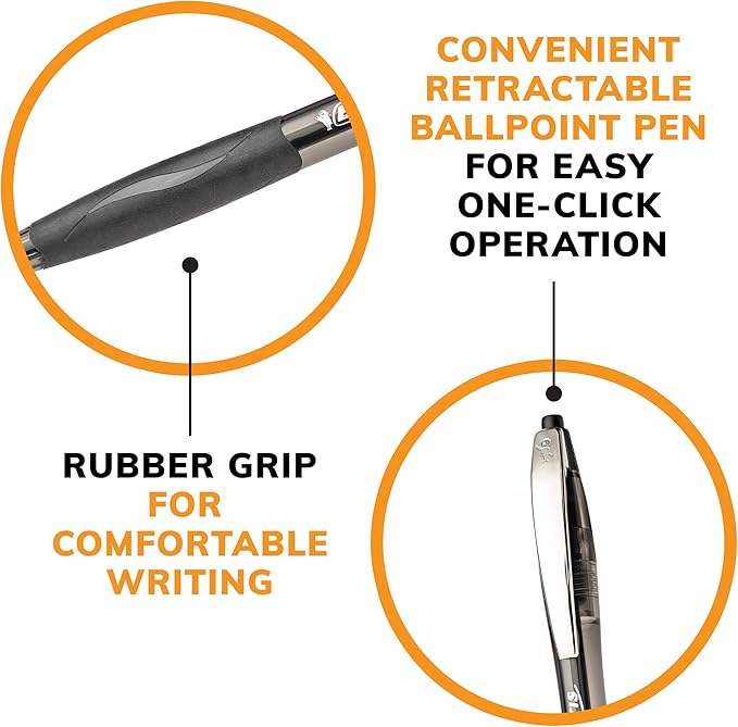 BIC Black Ballpoint Pens, Medium Point 1.0mm | Retractable | Ultra Smooth Writing | 4-Count | Pack of 2