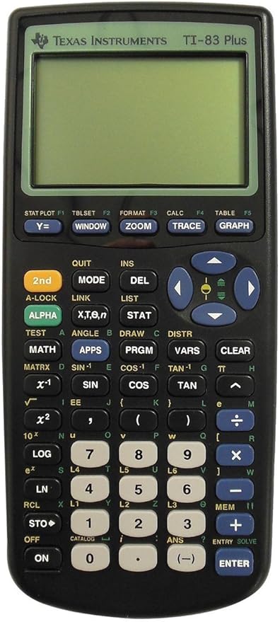 Texas Instruments TI-83 Plus Programmable Graphing Calculator (Packaging and Colors May Vary)