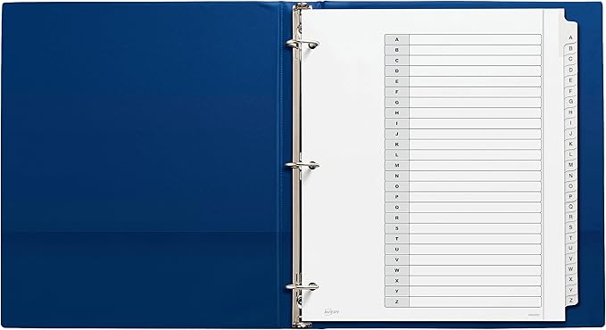 Avery Extra-Wide Dividers for 3 Ring Binders, 26 Tabs per Set, Customizable Table of Contents, Multicolor Tabs, Works Great with Sheet Protectors (11166)