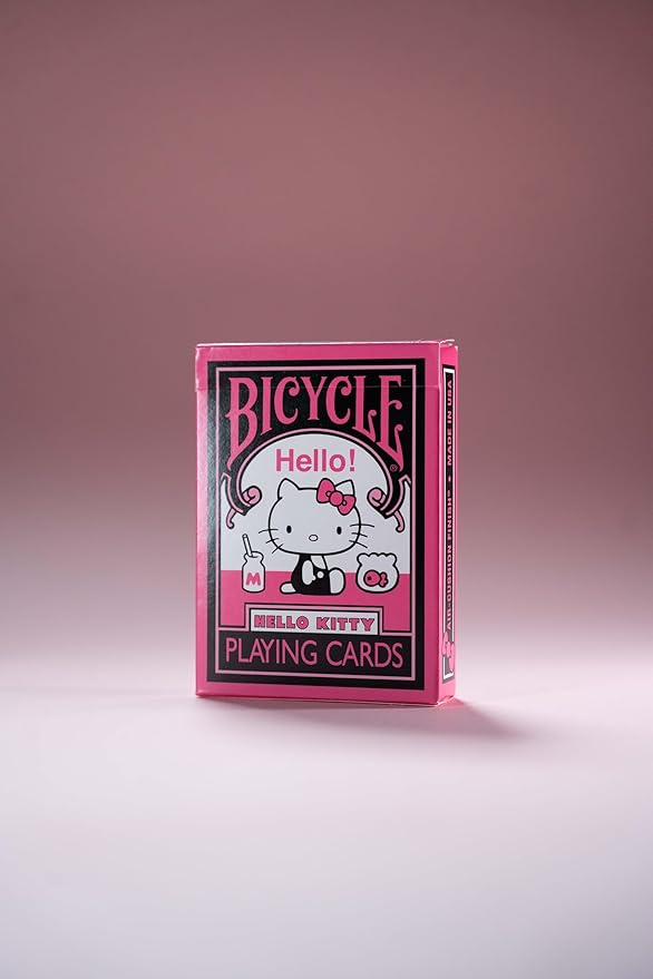 Bicycle Hello Kitty Playing Cards, Black & Pink, 1 Deck