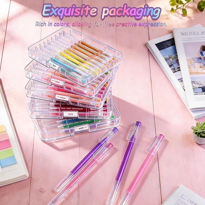 Gel Pens For Coloring, 99 Colors Gel Colored Pens Marker for Adult Coloring Books, 0.6mm Fine Point Pens for Black Paper, Writing, Journaling, Drawing, Art Supplies