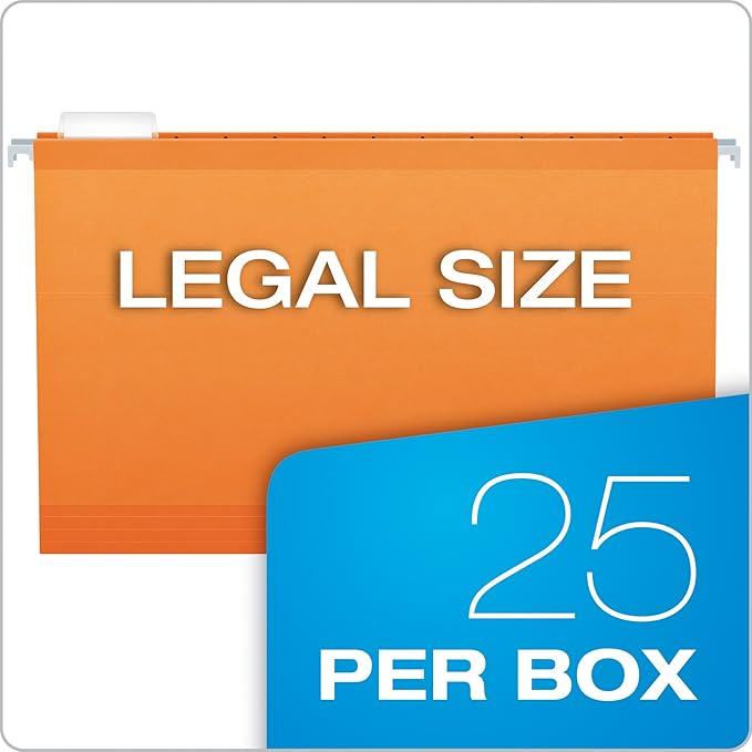 Pendaflex Hanging File Folders, Legal Size, Orange (PFX415315ORA) (Pack of 2)