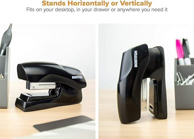 Bostitch Office Heavy Duty 40 Sheet Stapler with 1250 Staples & Claw Remover, Small Stapler Size, Fits into The Palm of Your Hand, Value Pack, Red (B175-BLK-VP