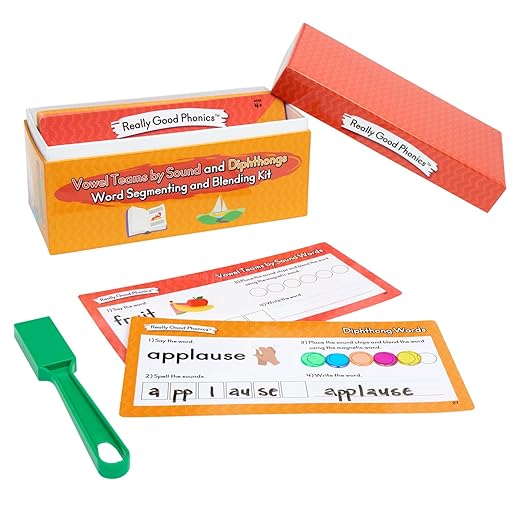 Really Good Phonics Vowel Teams by Sound and Diphthongs Word Segmenting and Blending Kit