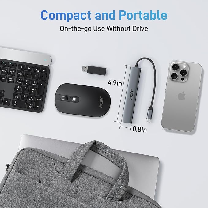 Acer 5 in 1 USB C Hub Bundle with USB C to Ethernet Adapter