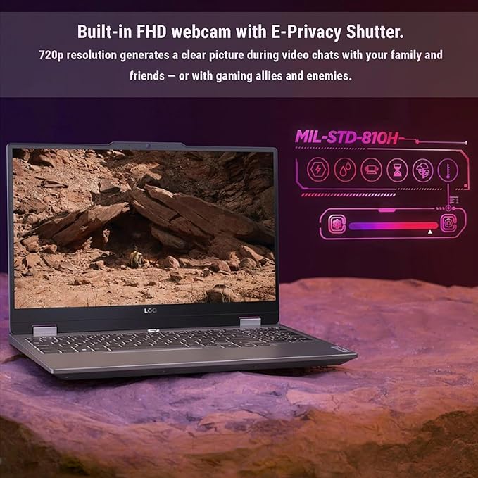 Lenovo LOQ RTX 5060 Gaming Laptop, 15.6" FHD 144Hz, AMD Ryzen 7 250, 64GB DDR5 RAM, 1TB PCIe M.2 SSD, Backlit Keyboard, Bundle with Laptop Cooler BDL, Wi-Fi 6, Windows 11 Home, Grey