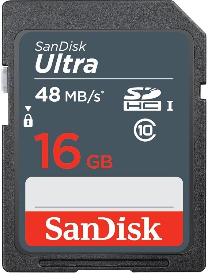 Sandisk 16GB SD SDHC Flash Memory Card works with NINTENDO 3DS DS DSI & Wii Media Kit, Nikon SLR Coolpix Camera, Kodak Easyshare, Canon Powershot, Canon EOS, comes with Everything But Stromboli Reader