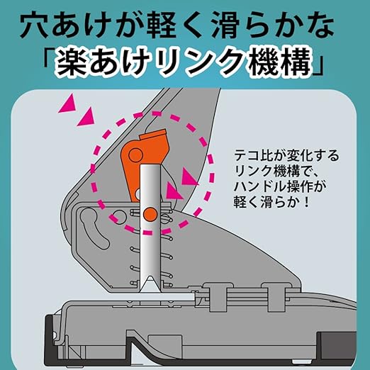 Kokuyo 2-Hole Punch, Heavy-Duty 37 Sheet Capacity, Perfect Size for A4/B5/A5 Papers with Adjustable Paper Guide & Position Markers, Blue (PN-G37B)