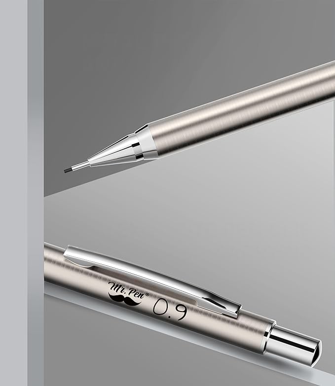 Mr. Pen- Metal Mechanical Pencils, 0.9mm, 2 Pack, Lead Pencil, Mechanical Pencil Metal Mechanical Pencil Mechanical, Mechinal Pencils, Mechanical Drafting Pencil
