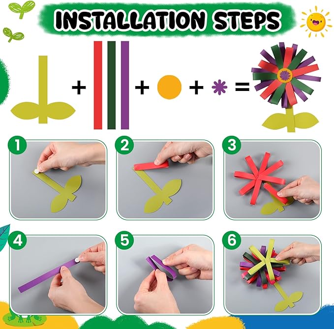 Spring Bulletin Board Decorations Set March Flowers Bulletin Board with 3D Paper Floral Cutouts Classroom Decorations Back to School Wall Decor Party Favor(Bloom Where You are Planted)