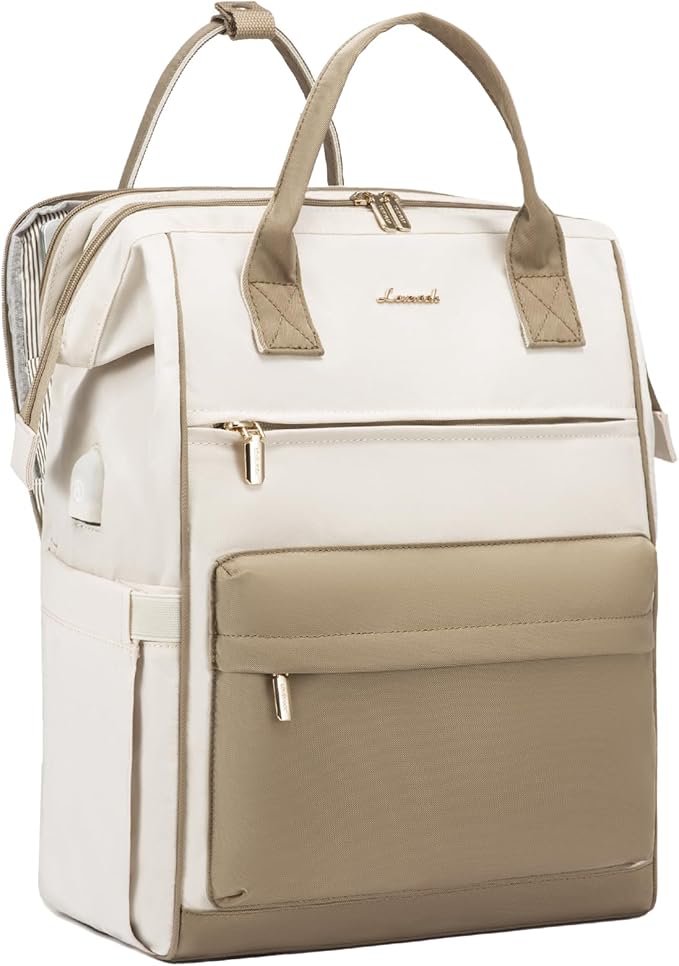 LOVEVOOK Laptop Backpack for Women, 17 Inch Work Teacher Nurse Bag with Laptop Compartment, Large Capacity Business Computer Backpack Purse with USB Port, Stylish Casual Daypack for Travel