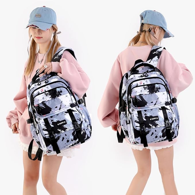 MITOWERMI Kids Backpack Bookbag for Boys School Bags Multi-pocket Teen Girls Backpack for School Elementary Students Schoolbags Casual Knapsack (Black)