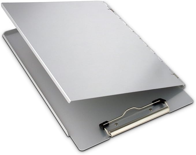 Saunders Recycled Aluminum Portfolio Clipboard – Letter Size File Holder with Privacy Cover. School Supplies