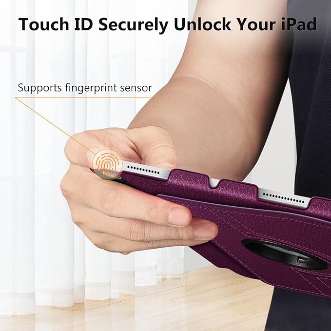 Fintie Rotating Case for iPad (A16) 11th Generation 11 Inch (2025), iPad 10th Generation 10.9 Inch (2022) - [Built-in Pencil Holder] 360 Degree Rotating Protective Stand Cover, Purple