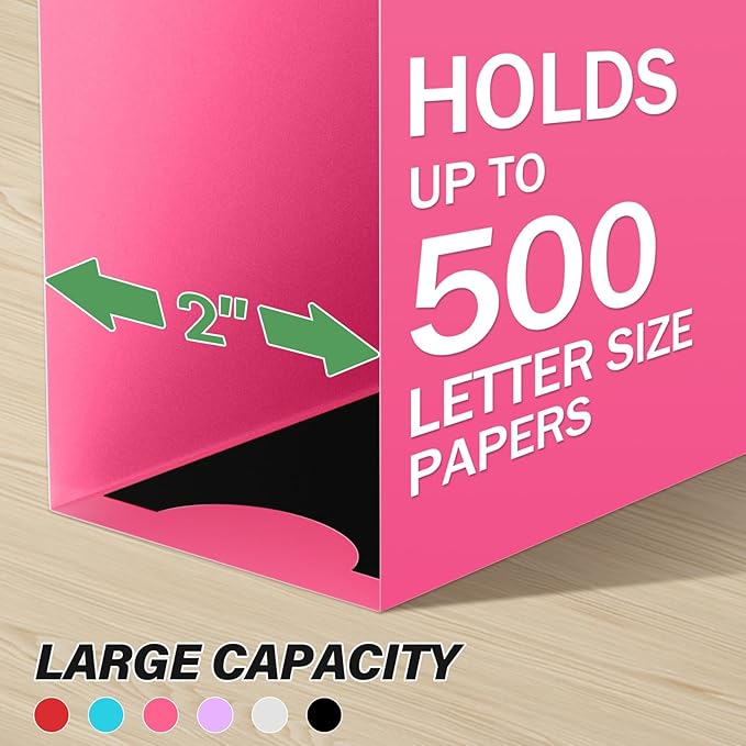 Ansook Hanging File Folder Letter Size Extra Capacity,Heavy Duty 2" Expansion Plastic File Folders Hanging with Tabs,6 Pack Reinforced Hanging File Organizer,File Cabinet Folders for Office Bulk Files