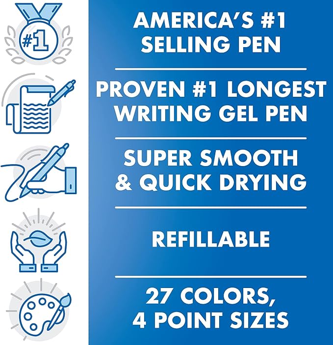 Pilot G2 Premium Gel Pen Convenience Pack, Retractable, Fine 0.7 mm, Blue Ink, Blue Barrel, 36/Pack
