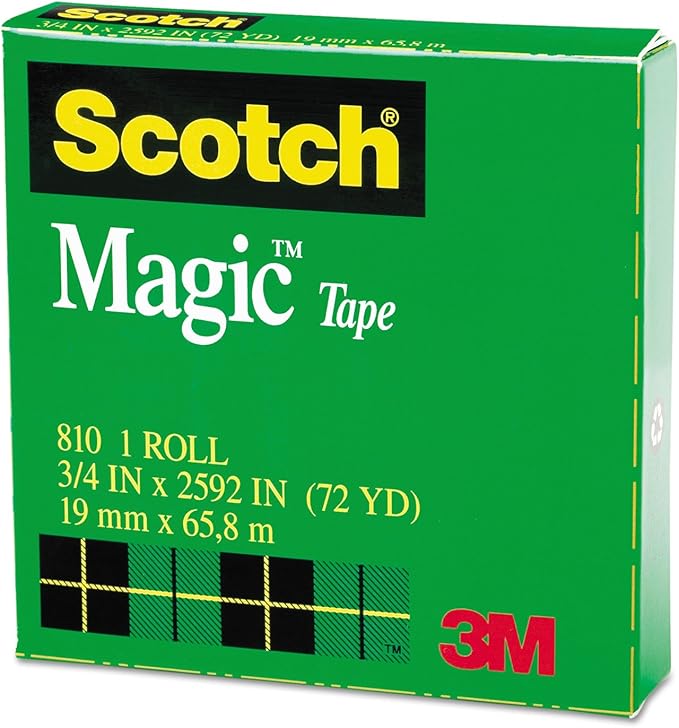 Scotch 810342592 Magic Tape Refill, 3/4-Inch x 2592-Inch, 3-Inch Core, Clear