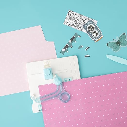 We R Memory Keepers Pocket Maker Punch Board, 6-Piece, Create Pockets to Store Keepsakes Over 100 Pocket Sizes, for Journaling, Scrapbooking, & More