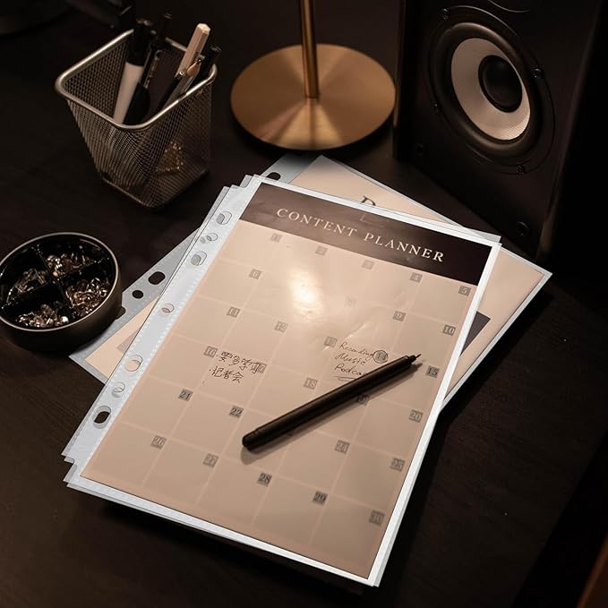 80 Pack Bulk Sheet Protectors 5.5x8.5 for 6 Ring Binder, Heavy Duty A5 Binder Insert (160 Pockets) - Business & Craft Organizer