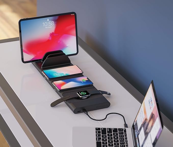 Scosche BLQP-XTSP BaseLynx Pad Qi-Certified Modular Customizable Wireless Charging Station