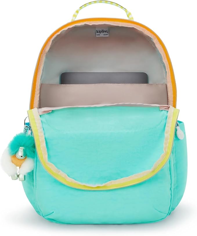 Kipling Women's Seoul Fc 15" Laptop Backpack, Durable, Roomy with Padded Shoulder Straps, Built-In Protective Sleeve