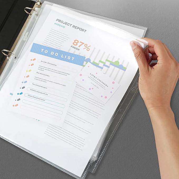 Avery Diamond Clear Top Sheet Protectors, Super Heavyweight Page Protectors for 3 Ring Binder, Clear Binder Sheet, 25 Count (76000)