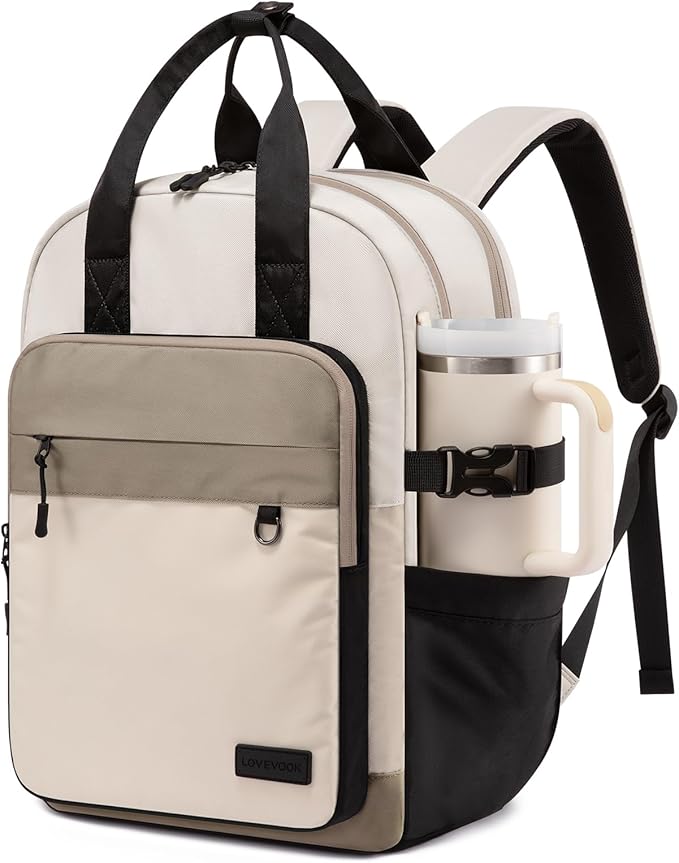 LOVEVOOK Laptop Backpack for Women, 15.6 Inch Computer Backpack Purse, Casual Daypack Carry-On Personal Item Travel Bag, College Bookbook for Teen Girls Students Back to School