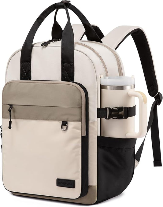 LOVEVOOK Laptop Backpack for Women, 15.6 Inch Computer Backpack Purse, Casual Daypack Carry-On Personal Item Travel Bag, College Bookbook for Teen Girls Students Back to School