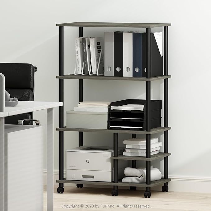 Furinno Turn-N-Tube 3-Tier Toolless Multipurpose Printer Stand Display Storage Shelf