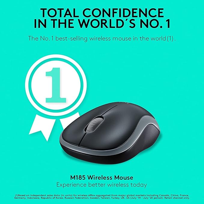 Logitech Wireless Mouse M185 (Swift Grey)