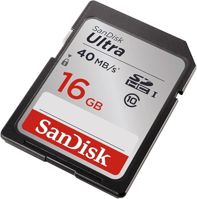 SanDisk Ultra 16GB Class 10 SDHC Memory Card Up To 40MB/s- SDSDUN-0016G-G46 [Older Version]