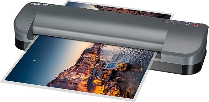 SINCHI 13-Inch Thermal Laminator & Foil Applicator, 3–10 Mil, 4-Roller, 55s Warm-Up, 18 seconds/page, Auto Shutoff, Commercial-Grade Laminating Machine with 10 Pouches for Office, School, Crafts & DIY