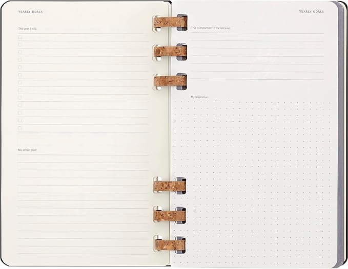 Moleskine 2024 Spiral Academic Planner, 12M, Large, Black, Hard Cover (5 x 8.25)